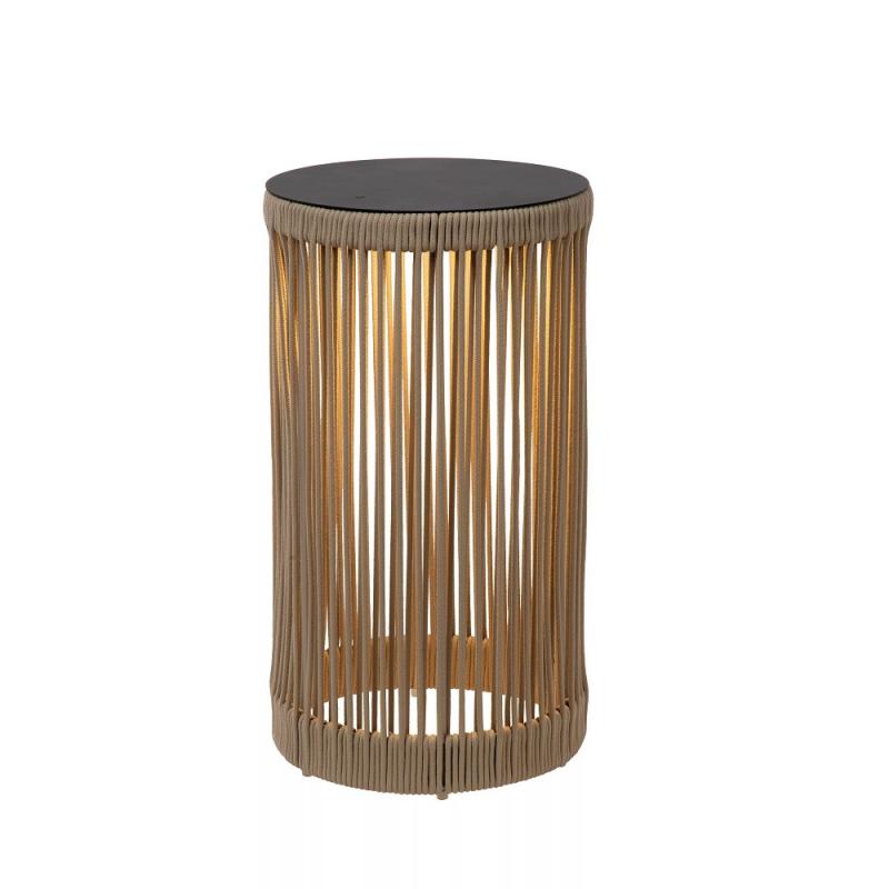 Lucide PINGI Akku-Stehlampe LED Outdoor IP44 Taupe 3-StepDim