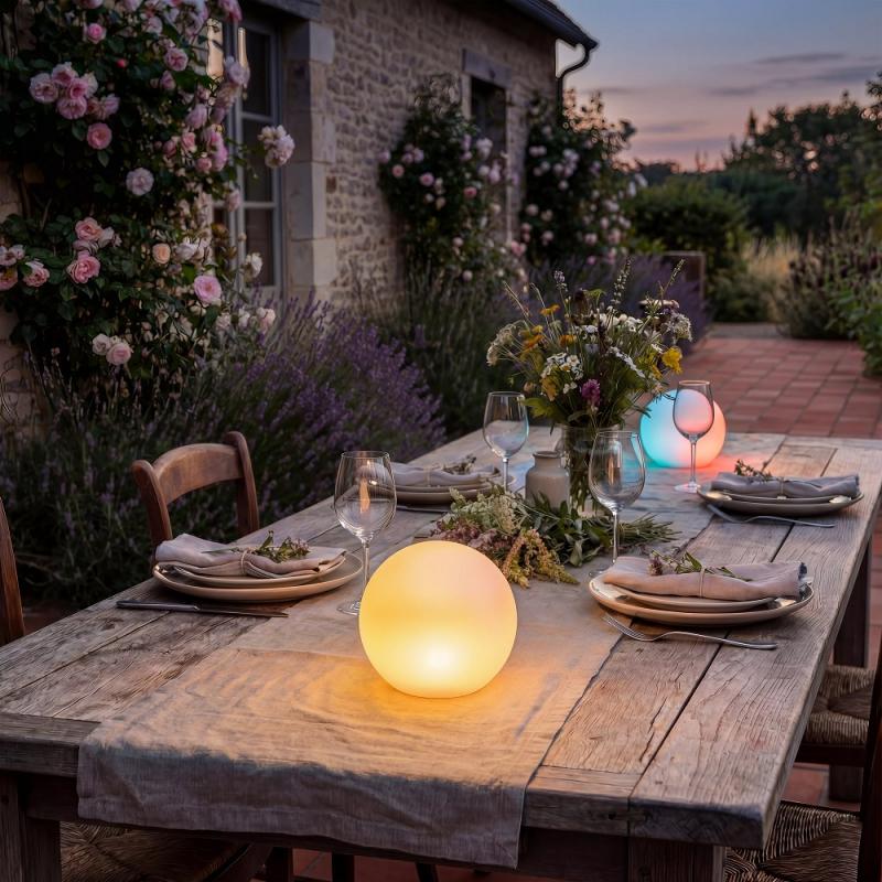 Lucide PINO – wiederaufladbare LED Tischleuchte für Innen & Außen mit RGB, CCT und Fernbedienung