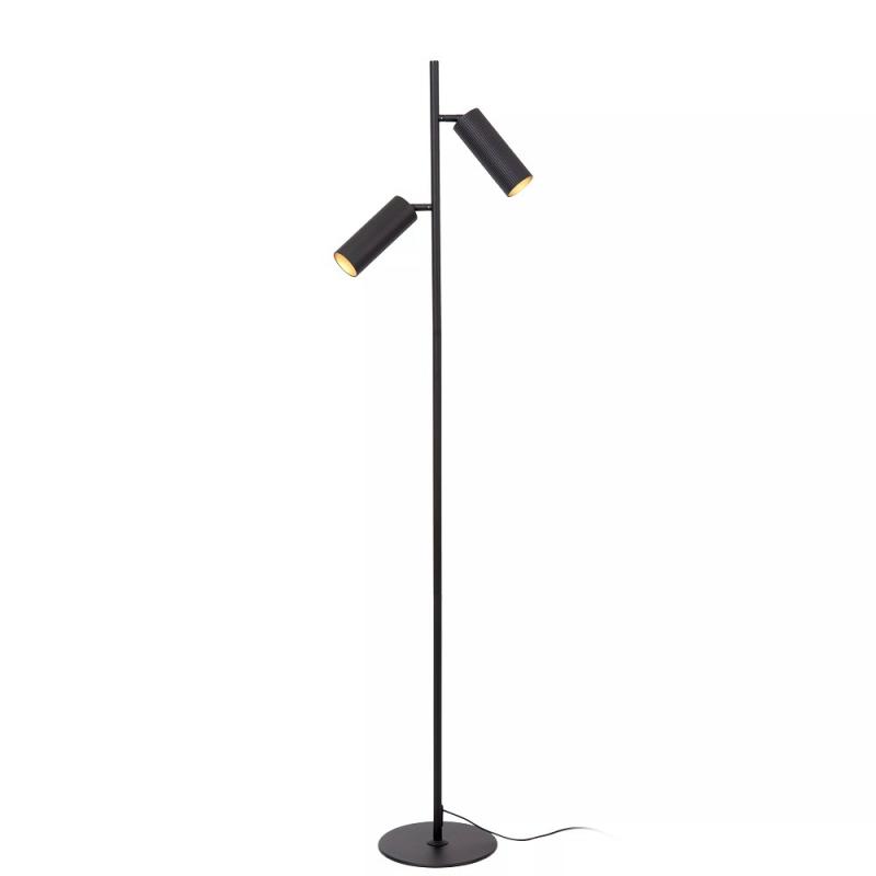 Lucide CLUBS Stehleuchte 2xGU10 Schwarz Aluminium modern dreh- & kippbar