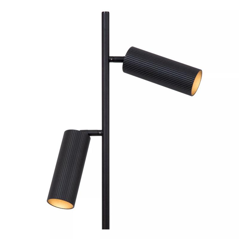Lucide CLUBS Stehleuchte 2xGU10 Schwarz Aluminium modern dreh- & kippbar