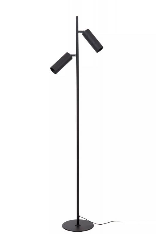 Lucide CLUBS Stehleuchte 2xGU10 Schwarz Aluminium modern dreh- & kippbar