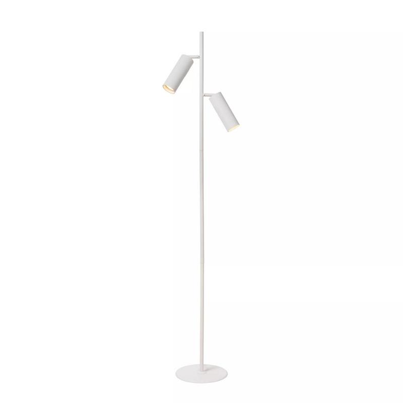 Lucide CLUBS LED Stehlampe 2xGU10 Weiß 140 cm schwenkbar Aluminium