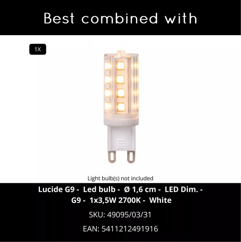 Lucide DILETTA Wandleuchte 1xG9 Messing matt modern Up & Down dimmbar