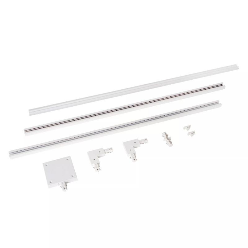 Lucide TRACK Starter-Set Schienensystem 1-Phase 2m Weiß ohne Leuchten/ Leuchtmittel