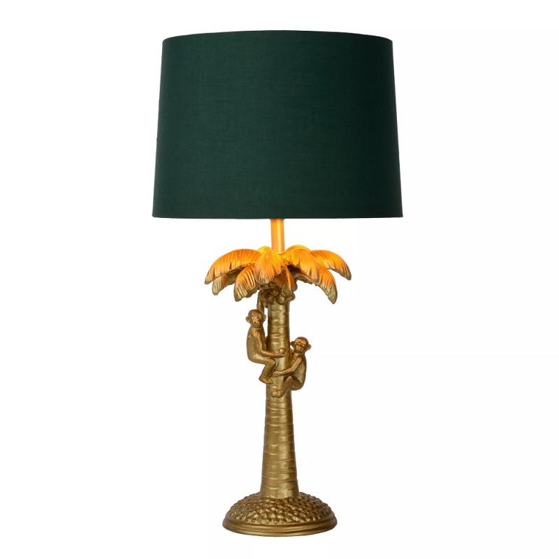 Lucide EXTRAVAGANZA COCONUT Tischleuchte Ø30,5cm 1xE27 Gold Messing Retro Design