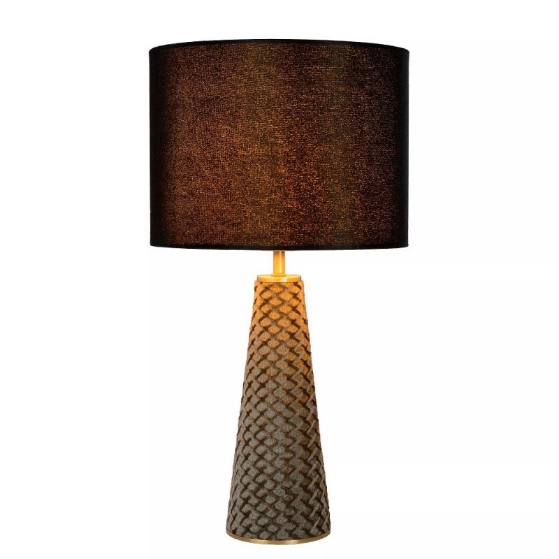 Lucide EXTRAVAGANZA VELVET Tischleuchte Ø25cm 1xE27 Schwarz Retro Metall