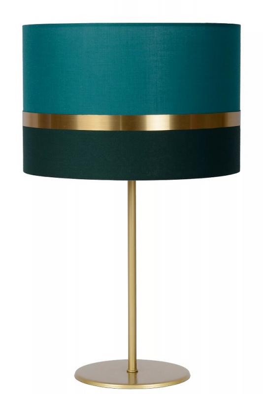 Lucide EXTRAVAGANZA TUSSE Tischlampe Ø30 cm E14 Grün Gold Leinen
