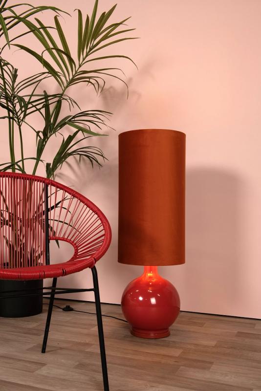 Lucide ESTERAD Stehlampe Ø34 cm Orange E27 Retro Design 100 cm