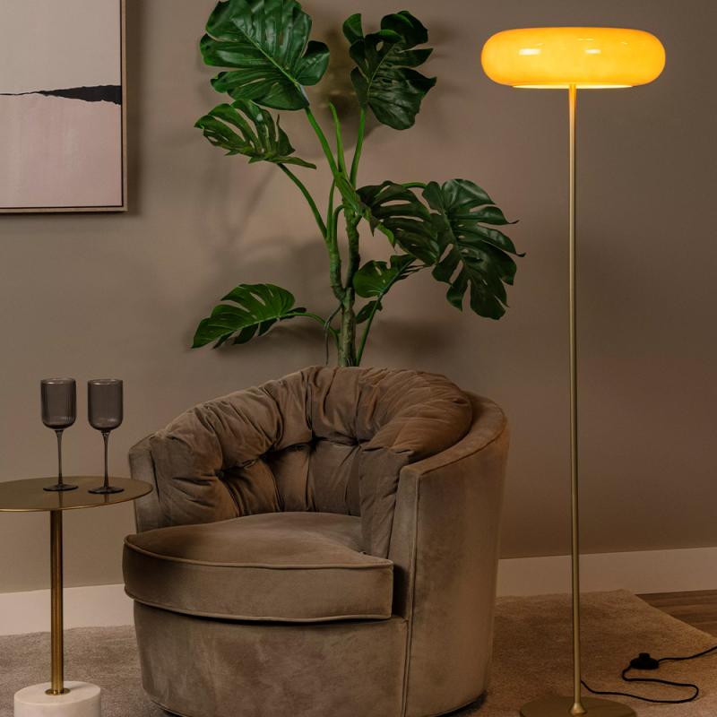 Lucide SENTINO Stehlampe Ø40cm 3xG9 Taupe Retro Design modern