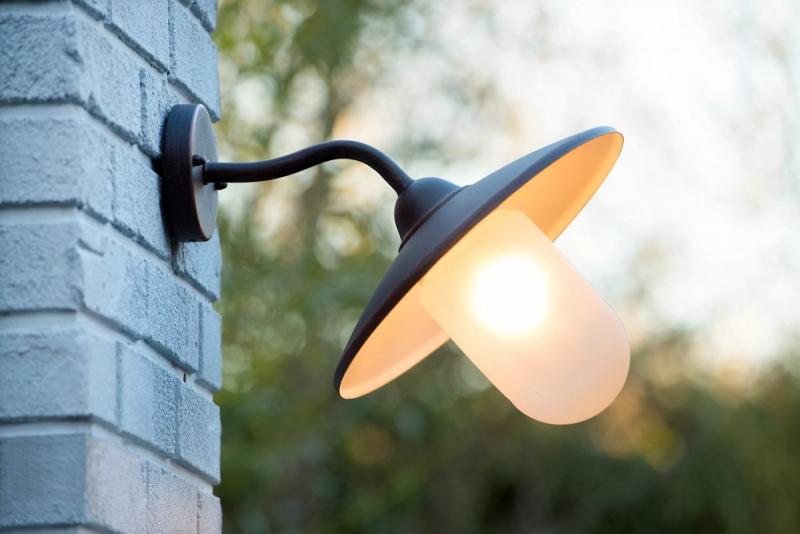 Lucide ARUBA - Wandleuchte außen - Ø 30 cm - 1xE27 - IP44 - Rostfarbe