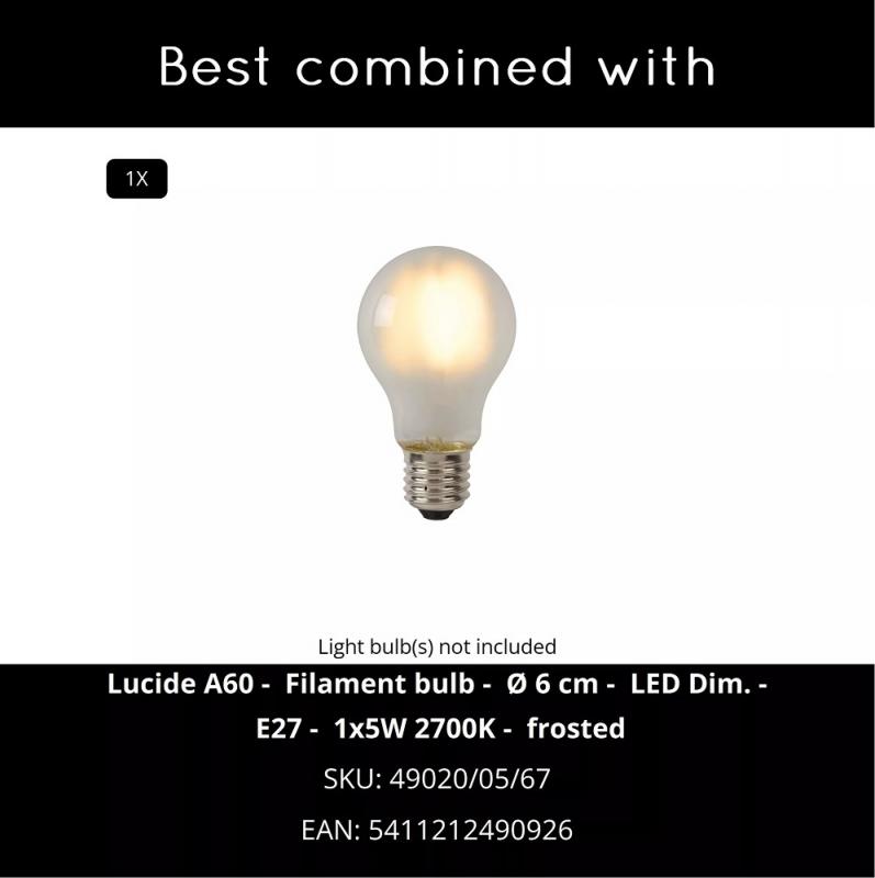Lucide ARUBA - Wandleuchte außen - Ø 30 cm - 1xE27 - IP44 - Rostfarbe