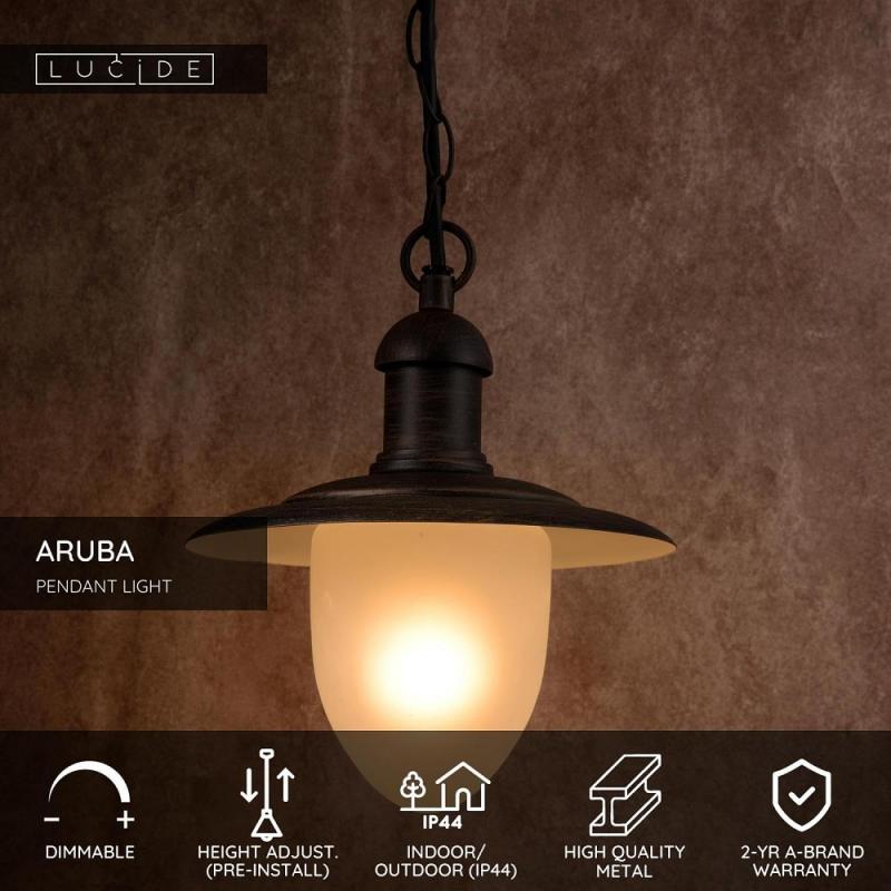 Lucide ARUBA Außen-Pendelleuchte E27 IP44 Rostfarbe