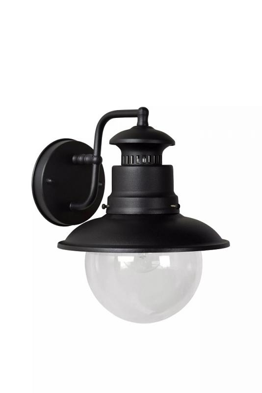 Lucide FIGO Wandleuchte IP44 Schwarz – 1x E27 Außenwandleuchte im Landhausstil