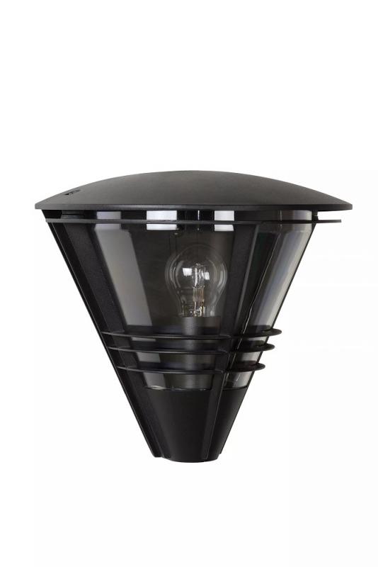 Lucide LIVIA Wandleuchte IP44 Schwarz – 1x E27 Außenwandleuchte