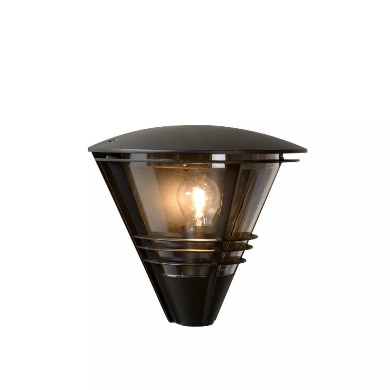Lucide LIVIA Wandleuchte IP44 Schwarz – 1x E27 Außenwandleuchte