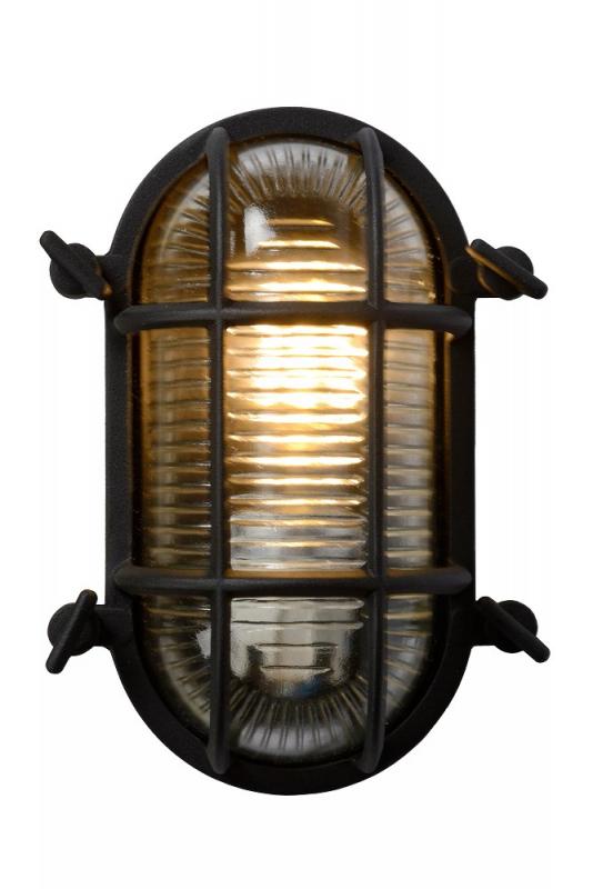 LUCIDE DUDLEY Wandleuchte Außen 1xE27 IP65 Schwarz