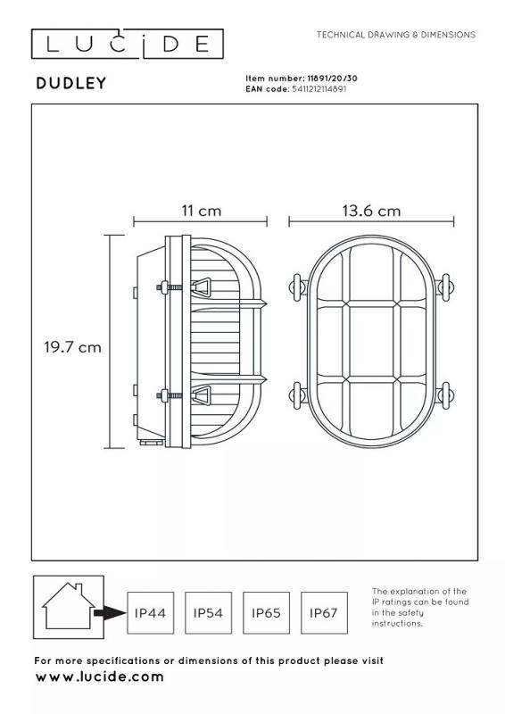 LUCIDE ARNE-LED IR Wandstrahler Außen GU10 IP44 Schwarz mit Sensor