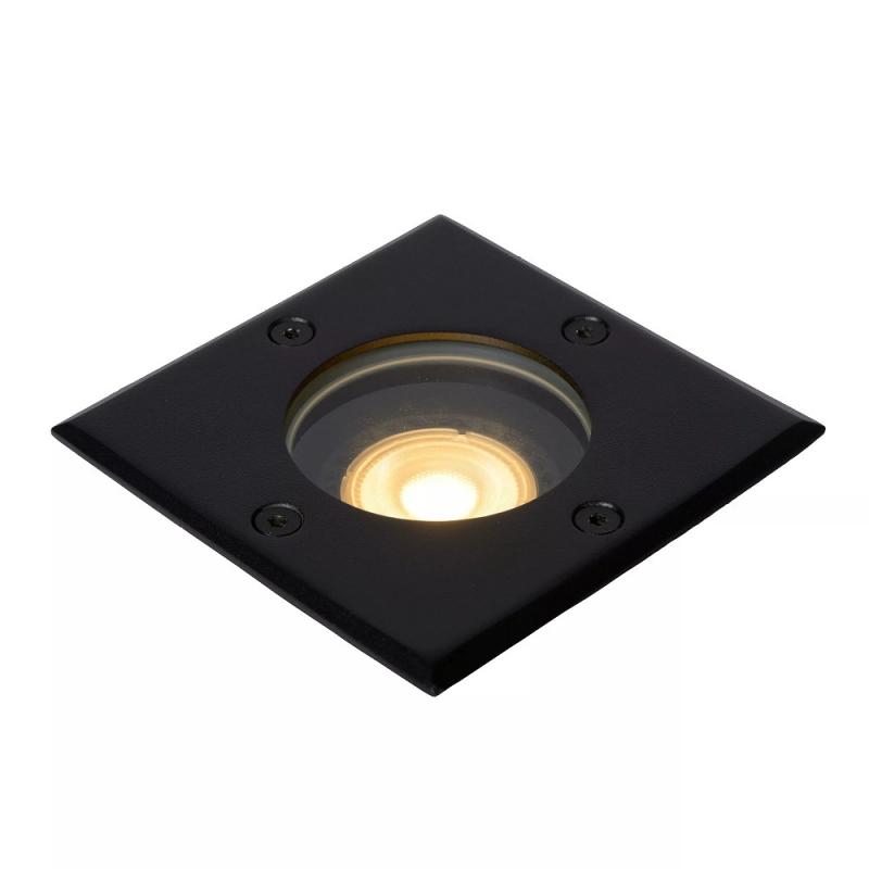 Lucide BILTIN Bodeneinbaustrahler IP67 Schwarz GU10