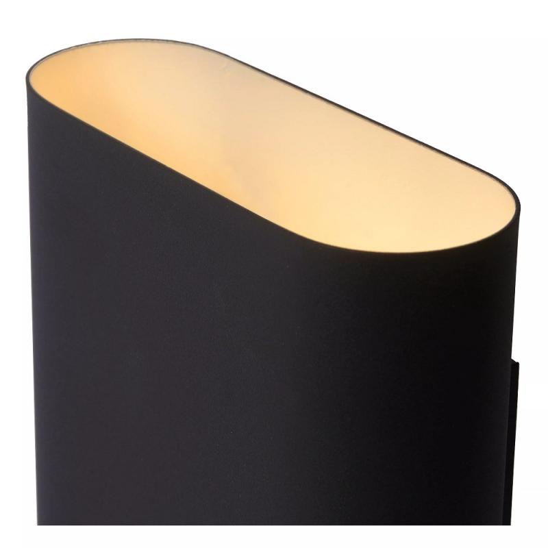 Lucide OVALIS Wandleuchte E14 2x9W Schwarz Metall Up & Down Licht