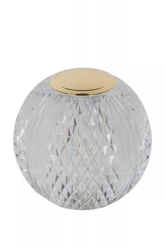 Lucide CINTRA LED Akku Tischlampe Ø11cm 3-StepDim 3000K transparent wiederaufladbar