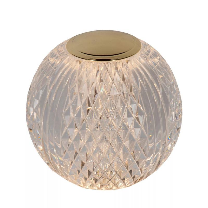 Lucide CINTRA LED Akku Tischlampe Ø11cm 3-StepDim 3000K transparent wiederaufladbar