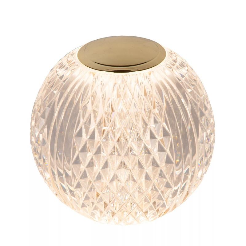 Lucide CINTRA LED Akku Tischlampe Ø11cm 3-StepDim 3000K transparent wiederaufladbar