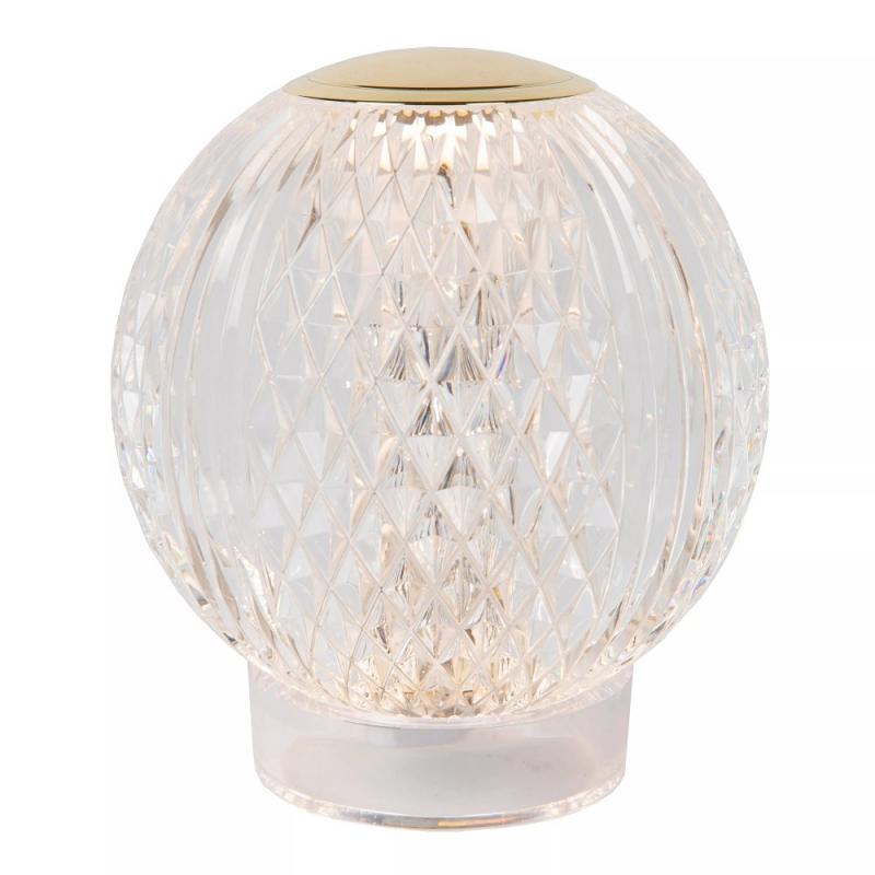 Lucide CINTRA Akku Tischlampe Ø9cm LED 1,5W 2700K Transparent 3-StepDim