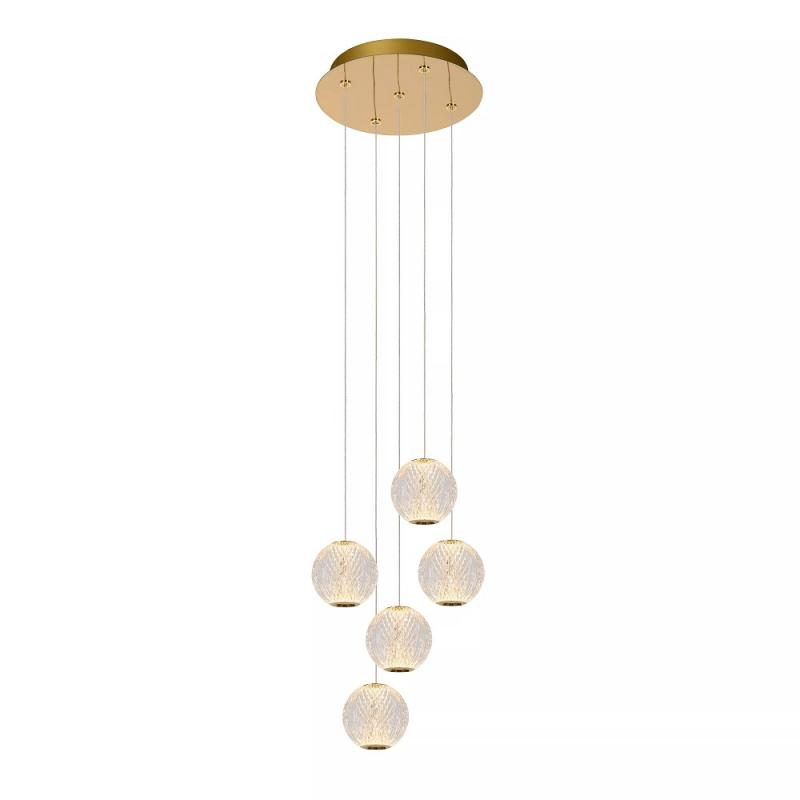 Lucide CINTRA Pendelleuchte Ø32cm LED 5x4,7W 2700K Transparent dimmbar