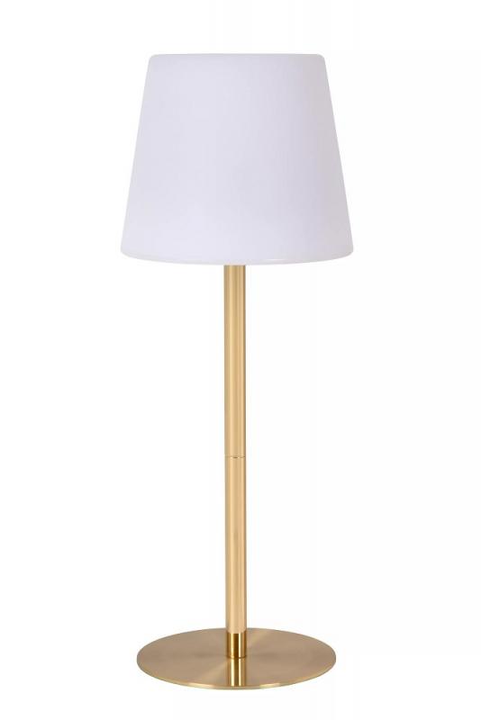 Lucide TYON – elegante Akku Tischleuchte für Innen & Außen in mattem Gold mit warmweißem Licht