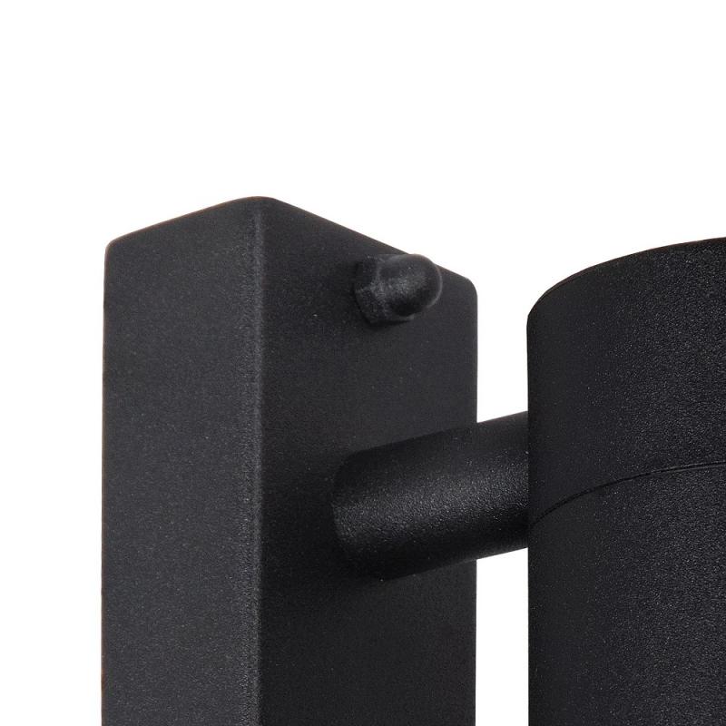 Lucide ARNE-LED Wandstrahler IP44 Schwarz – 1x GU10 LED 2700K Außenwandleuchte