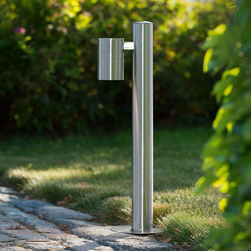 Lucide ARNE-LED Pollerleuchte Chrom Matt – Ø6,3 cm, 5W GU10, 2700K, IP44