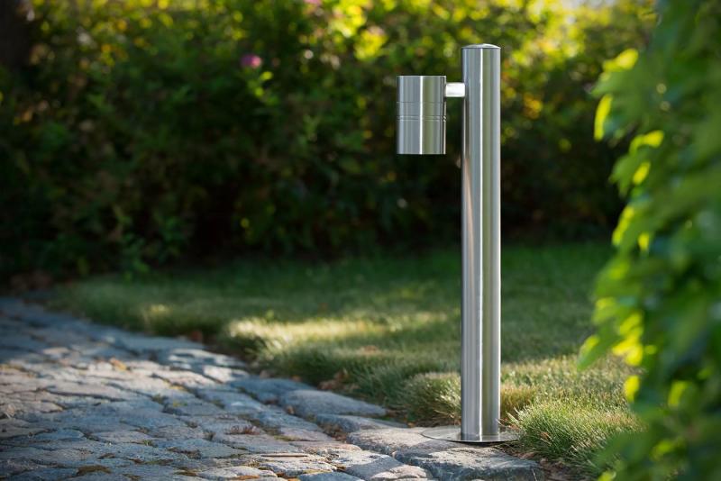 Lucide ARNE-LED Pollerleuchte Chrom Matt – Ø6,3 cm, 5W GU10, 2700K, IP44