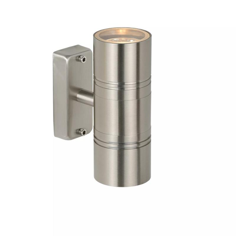 LUCIDE ARNE-LED Wandleuchte Außen GU10 IP44 Chrom Matt