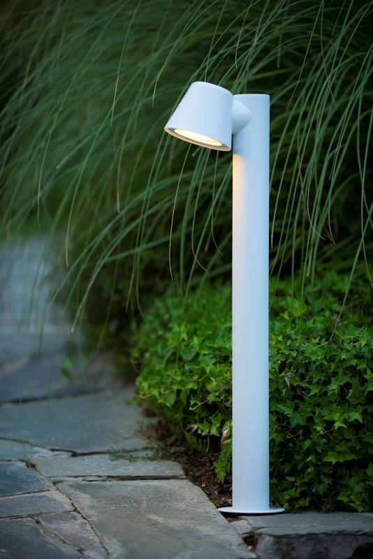 Lucide DINGO-LED Pollerleuchte Weiß – 5W GU10, 3000K, IP44