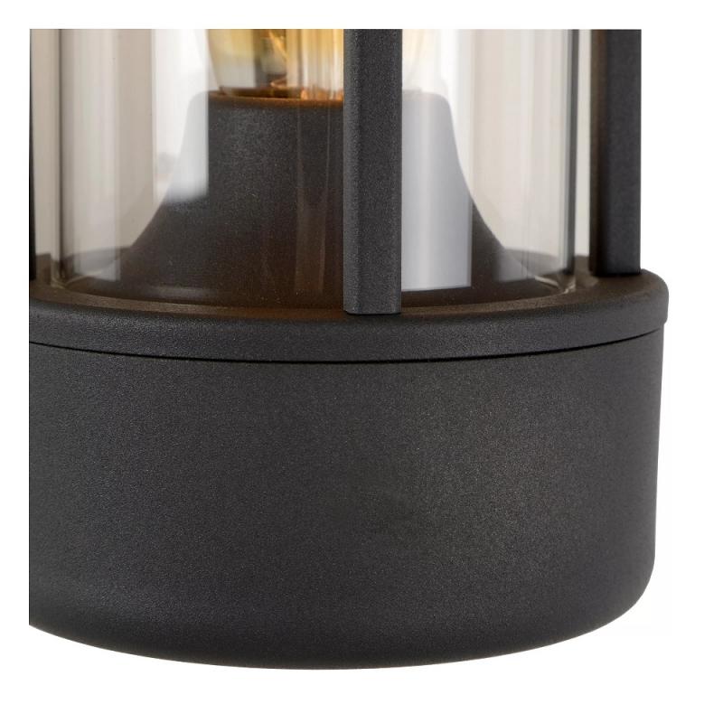 Lucide LORI – Außenwandleuchte E27 Ø12 cm IP44 Anthrazit mit Tag/Nacht-Sensor