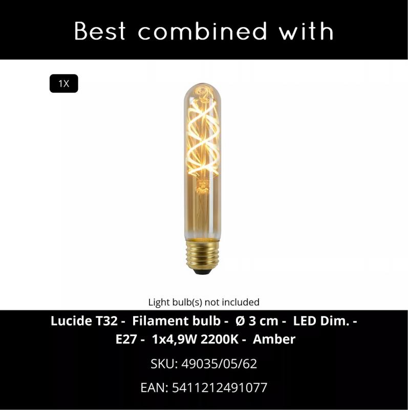 Lucide CADIX Pollerleuchte Ø16cm E27 IP65 Schwarz Aluminium dimmbar