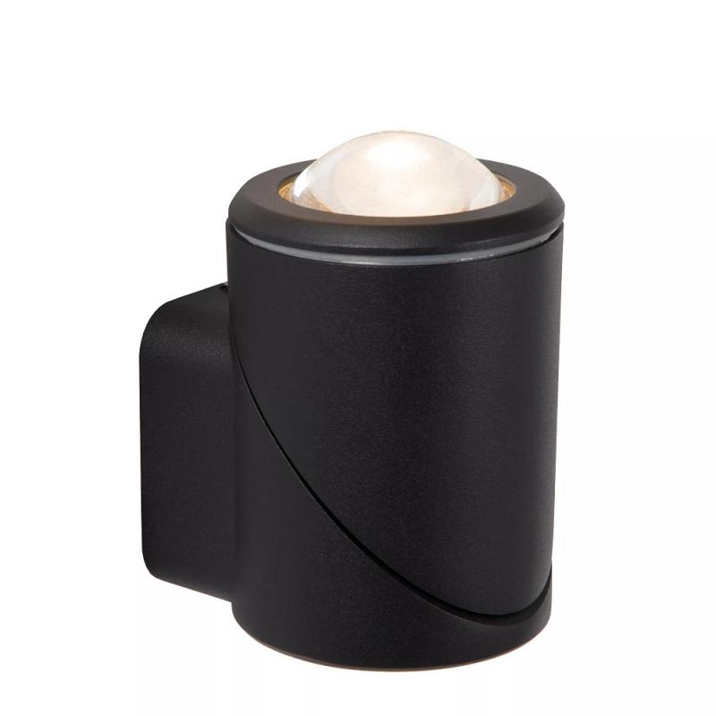 Lucide ERIN – LED Wandstrahler Außen 1x5W 2700K IP65 Schwarz