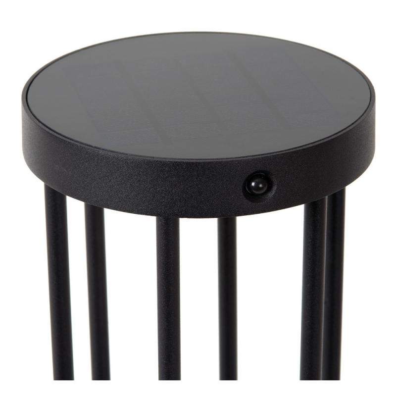 Lucide JACKSON Solar Pollerleuchte Schwarz – LED 2W, 3000K, IP65, Sensor