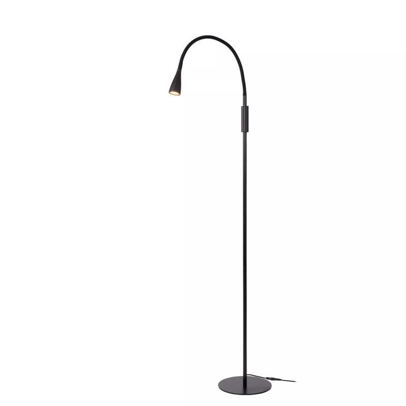 Lucide ZOZY LED Stehlampe mit Lesearm 4W 3000K 3-StepDim Schwarz modern