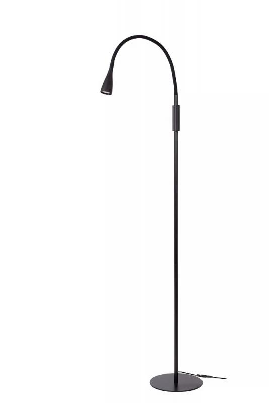 Lucide ZOZY LED Stehlampe mit Lesearm 4W 3000K 3-StepDim Schwarz modern