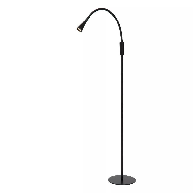 Lucide ZOZY LED Stehlampe mit Lesearm 4W 3000K 3-StepDim Schwarz modern