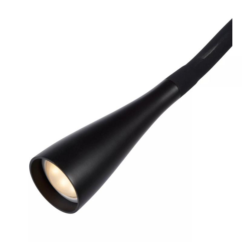 Lucide ZOZY LED Stehlampe mit Lesearm 4W 3000K 3-StepDim Schwarz modern