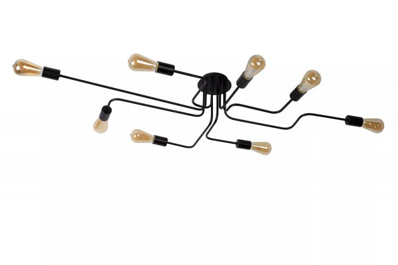 Lucide LESTER Deckenleuchte 8xE27 Schwarz