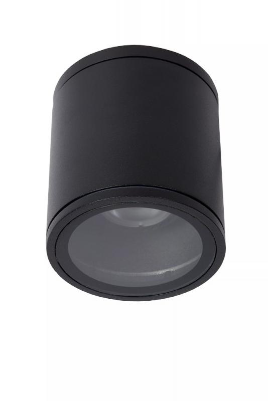 Lucide AVEN - Deckenstrahler Badezimmer Ø 9 cm 1xGU10 IP65 Schwarz