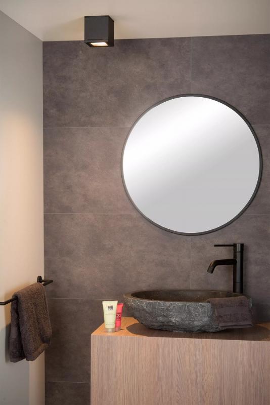 Lucide AVEN Badezimmer Deckenstrahler GU10 IP65 Schwarz