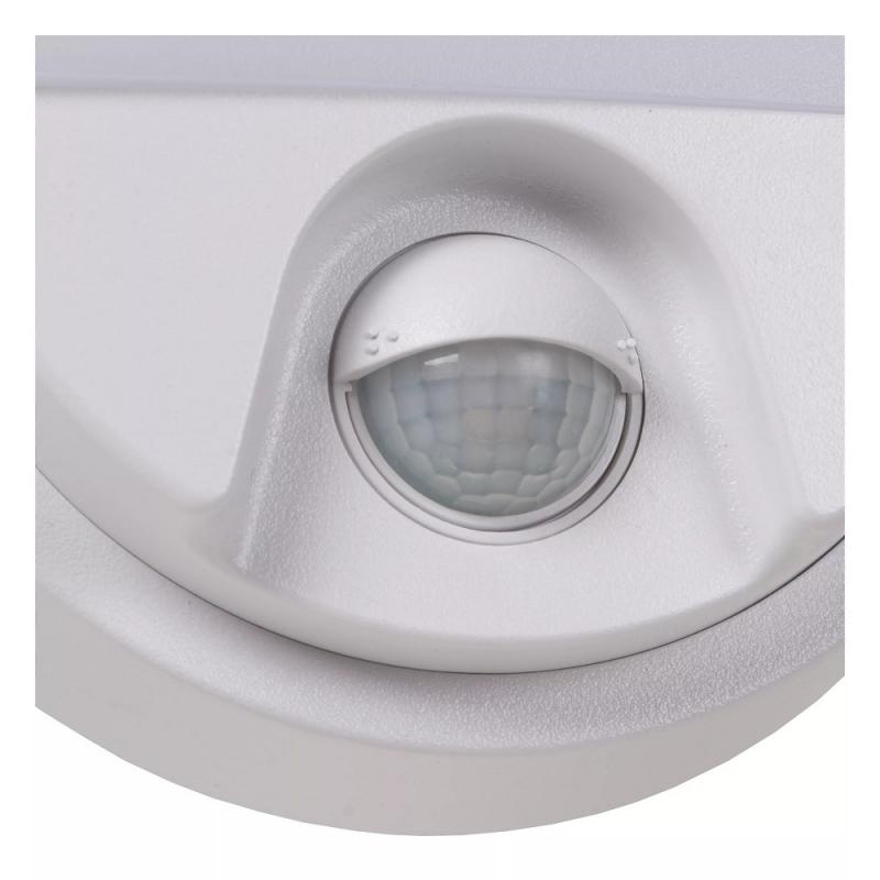 Lucide HUPS IR Außen-Wandleuchte Weiß LED 10W IP54 Bewegungs- & Tag/Nacht-Sensor