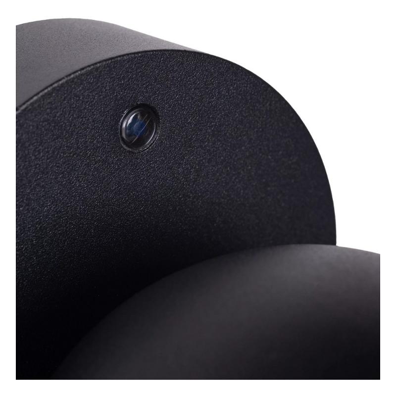 Lucide FINN Wandleuchte Innen/Außen LED 12W 3000K IP54 Schwarz mit Tag/Nacht-Sensor