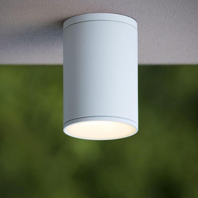 Lucide TUBIX Außen-Deckenstrahler E27 IP54 Weiß