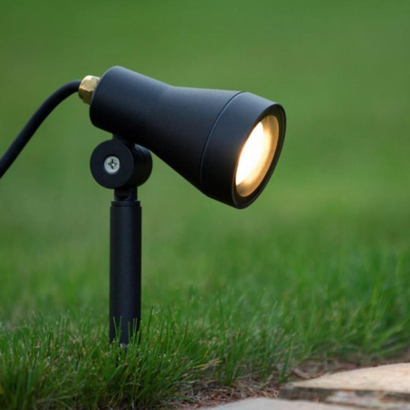 Lucide SPIKE Gartenstrahler Ø6,5 cm GU10 LED 5W 3000K IP54 Schwarz