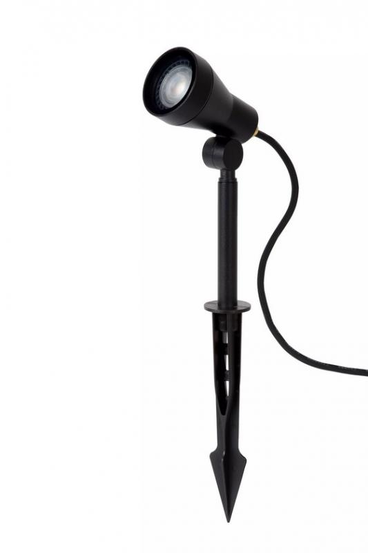 Lucide SPIKE Gartenstrahler Ø6,5 cm GU10 LED 5W 3000K IP54 Schwarz